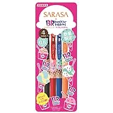 リトルツインスターズ ノック式ジェルボールペン【SARASA CLIP】5色
